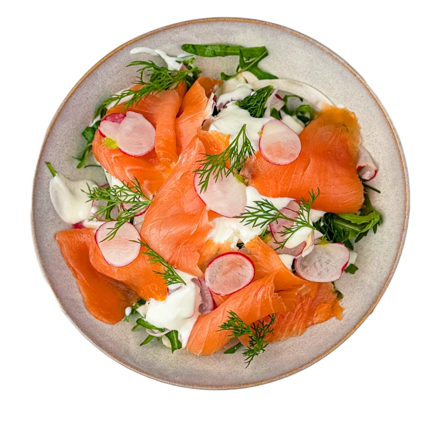 Radish Salad with Fennel and Salmon