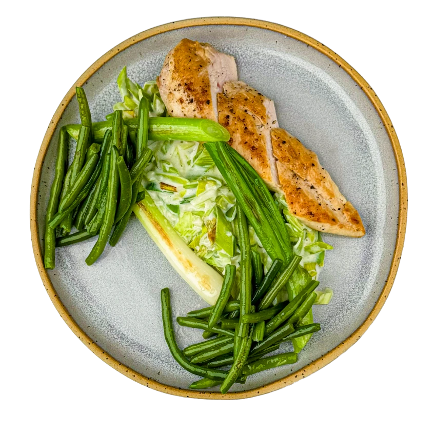 Chicken Breast with Pan-Seared Spring Vegetables