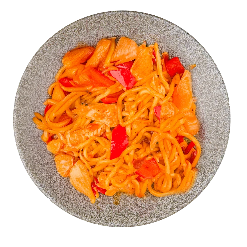 Lagman-Nudeln Mit Hähnchen