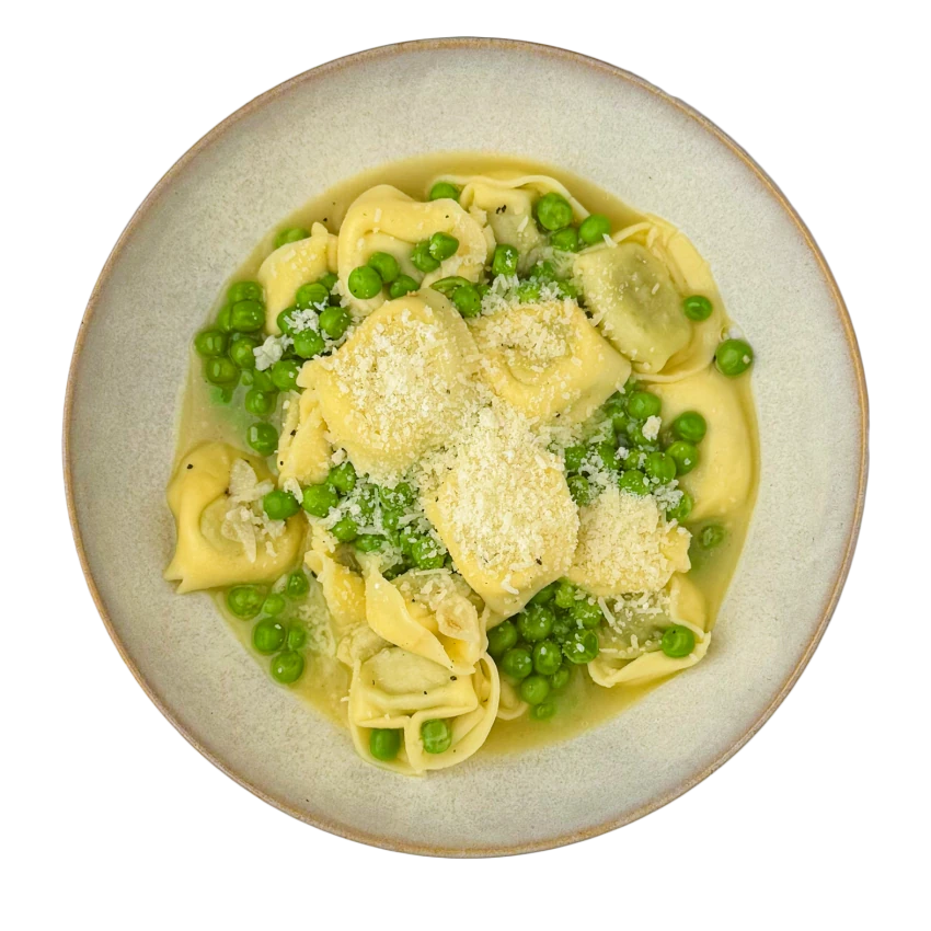 Tortellini with Peas in Broth