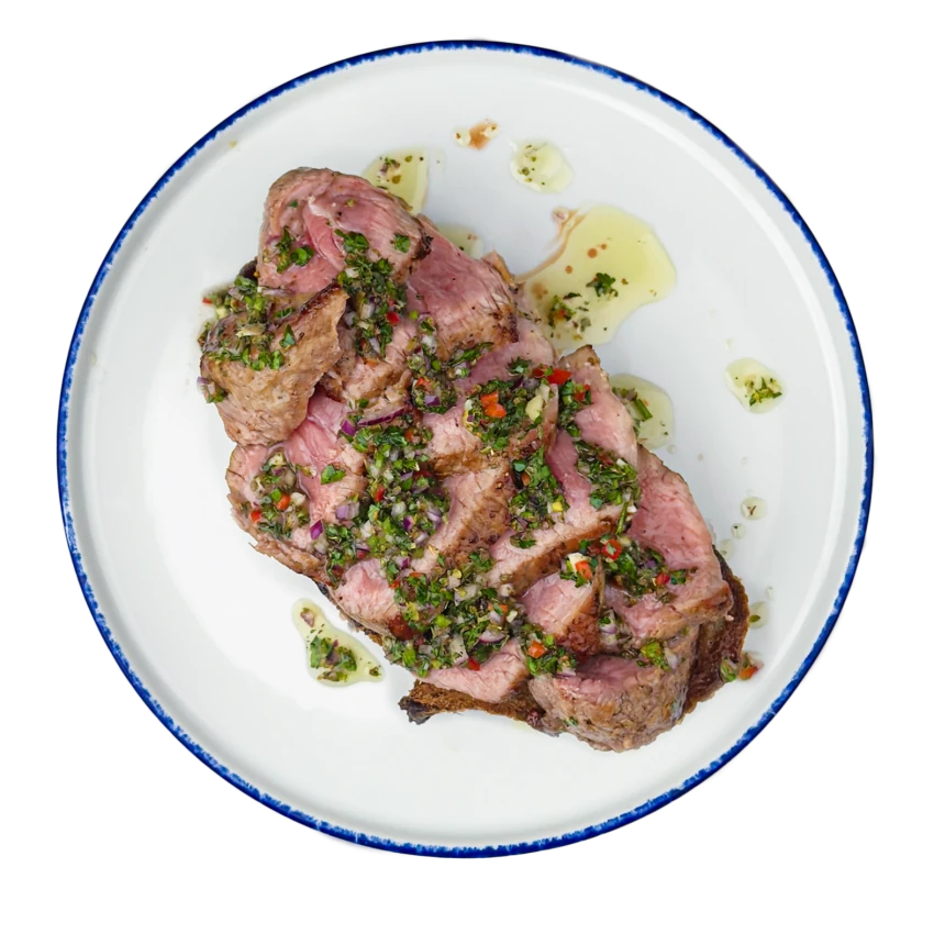 Steak With Chimichurri On Toast