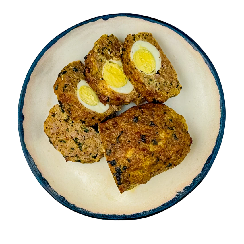 Easter Meatloaf with an Egg Inside