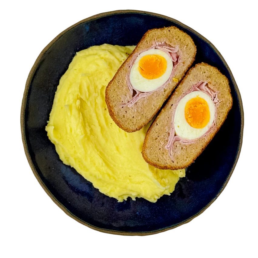 Scotch Egg With Mashed Potatoes