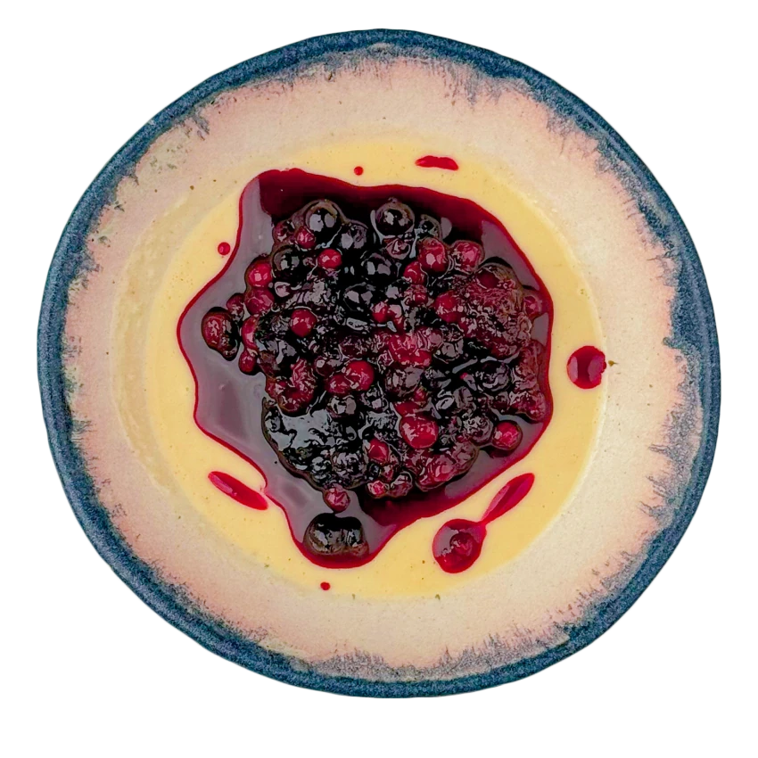 Panna Cotta with Mixed Berries