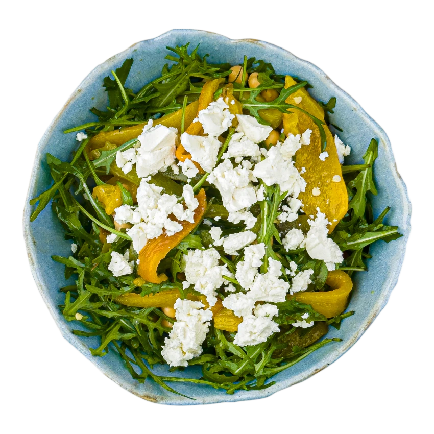 Chickpea, Arugula and Roasted Pepper Salad