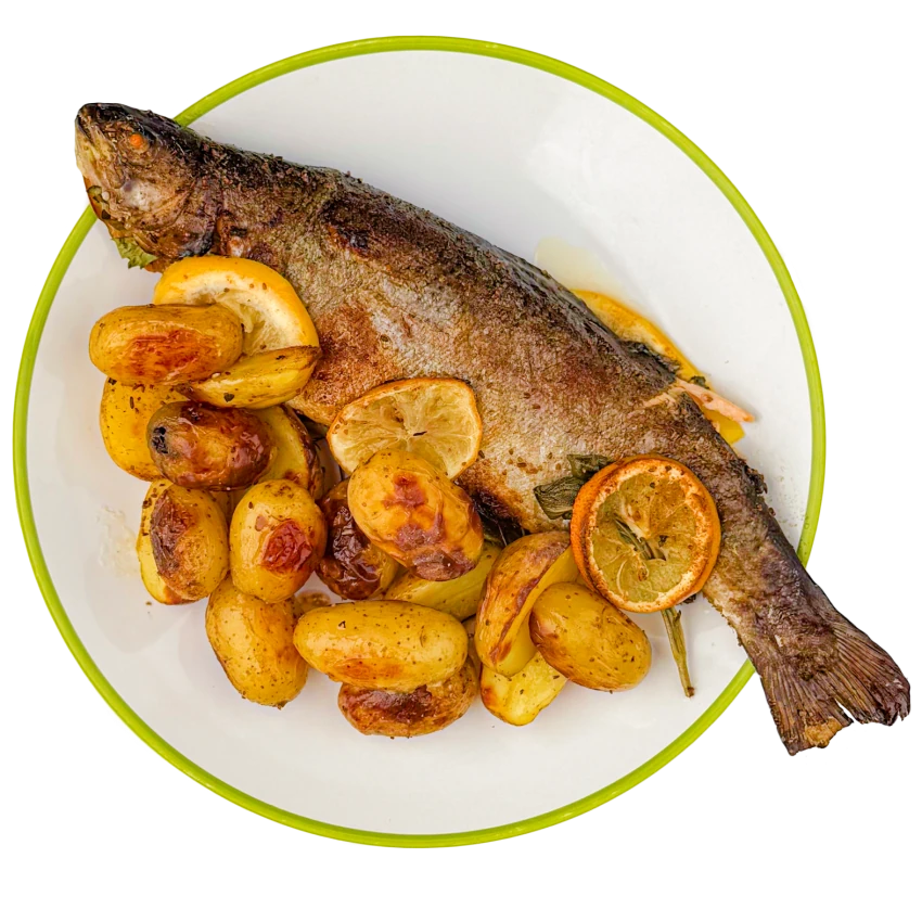 Baked Trout with Potatoes