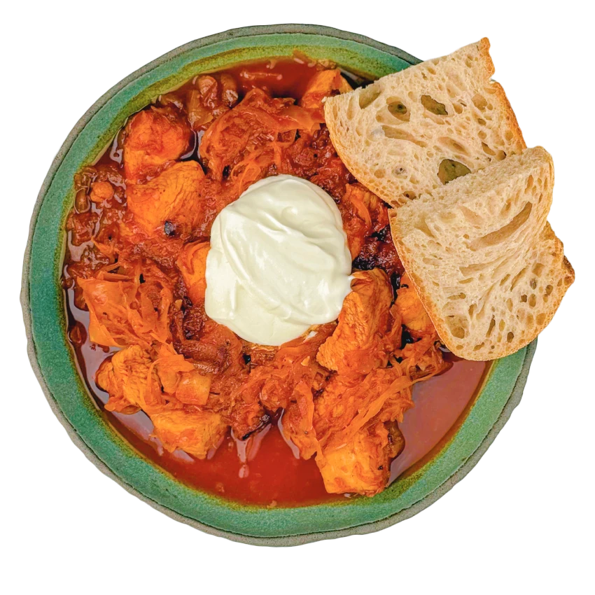 Szegedin Sour Cabbage Stew with Turkey