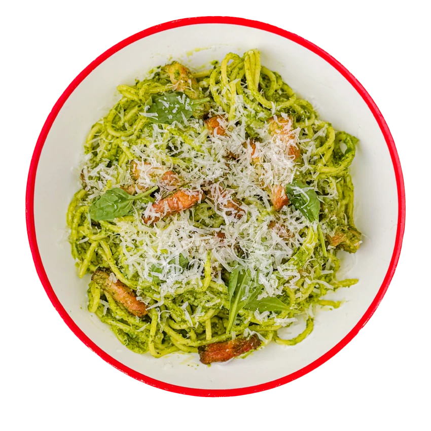 Spaghetti with Spinach Pesto