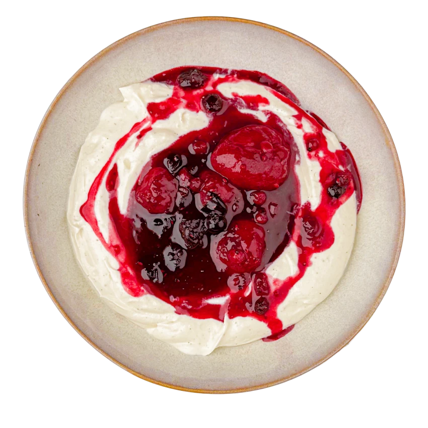Quark Cream with Fruit Compote