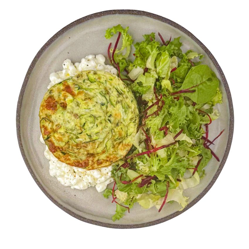 Fit Zucchini Langos with Salad