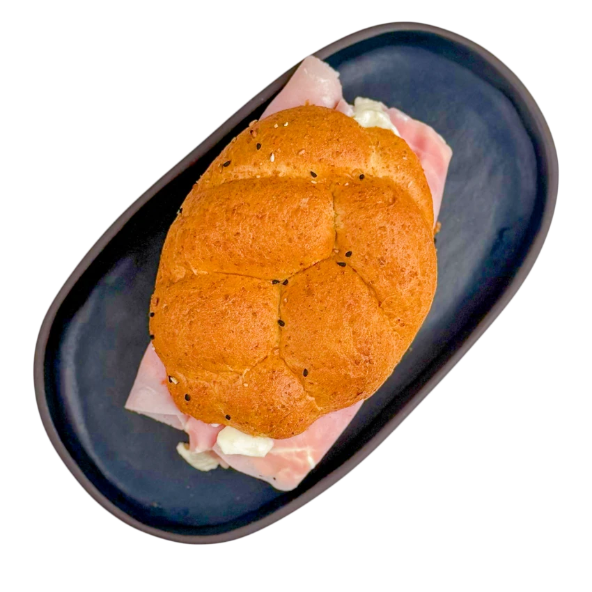 Ham Rolls with Horseradish in a Bread Roll