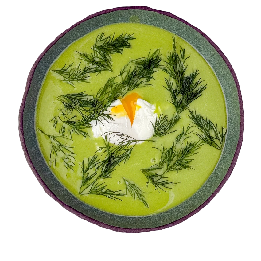 Pea Soup with Egg