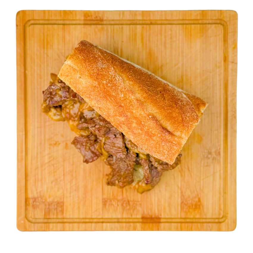 Cheesesteak in a Baguette