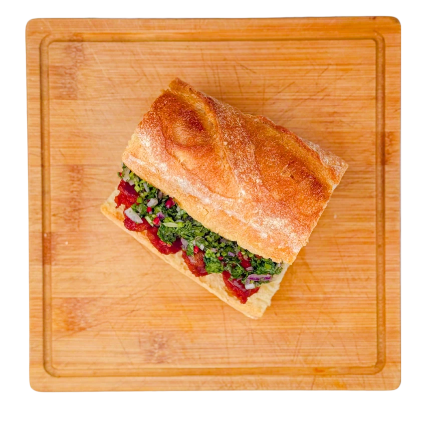 Chorizo Sandwich in a Baguette