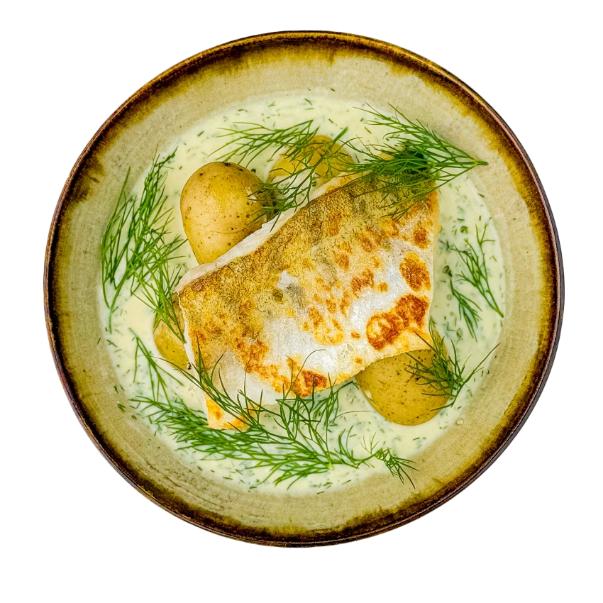 Fish with Potatoes in Dill Sauce
