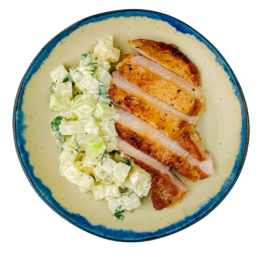 Pork Chop with Creamy Kohlrabi