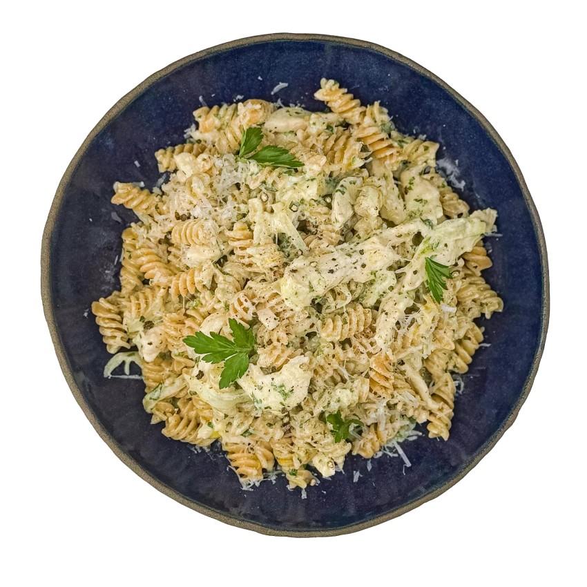 Cremige Fusilli Mit Hähnchen