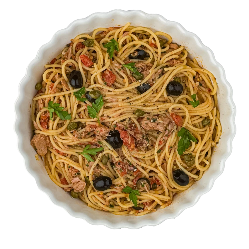 Spaghetti Alla Puttanesca With Tuna
