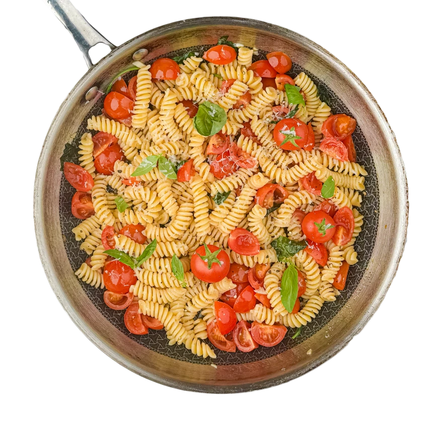 Fusilli with Cherry Tomatoes and Basil