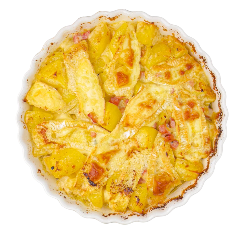 Überbackene Kartoffeln Tartiflette Mit Brie