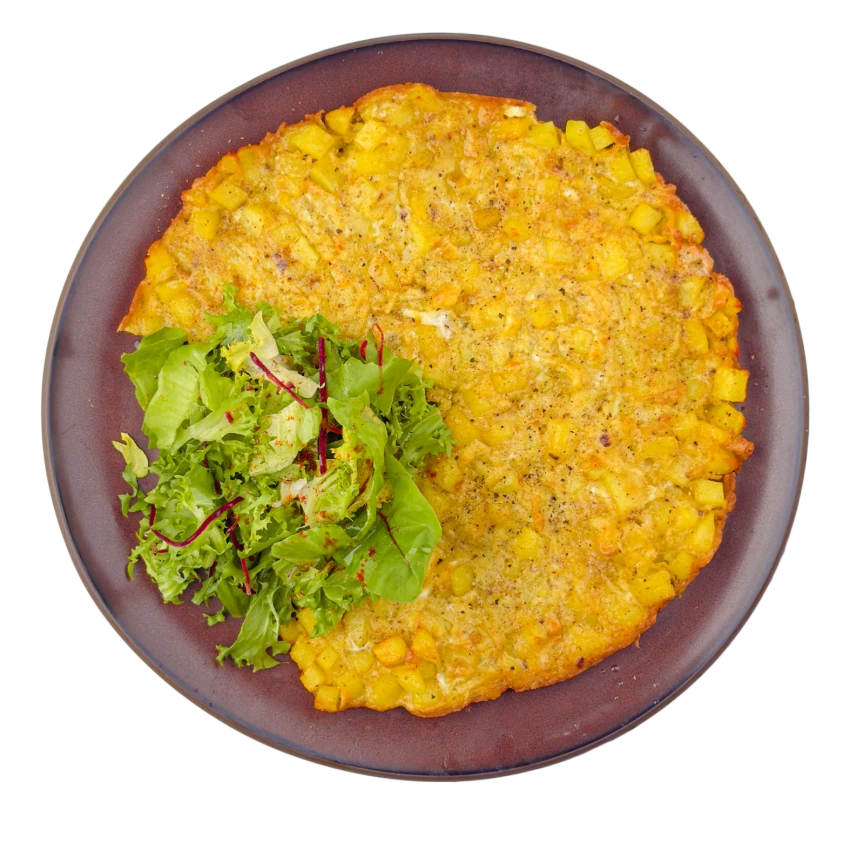 Spanish Potato Omelette With Salad
