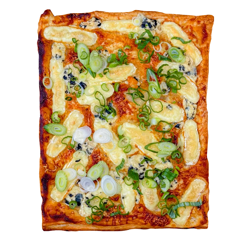 Puff Pastry Pizza with Three Cheeses