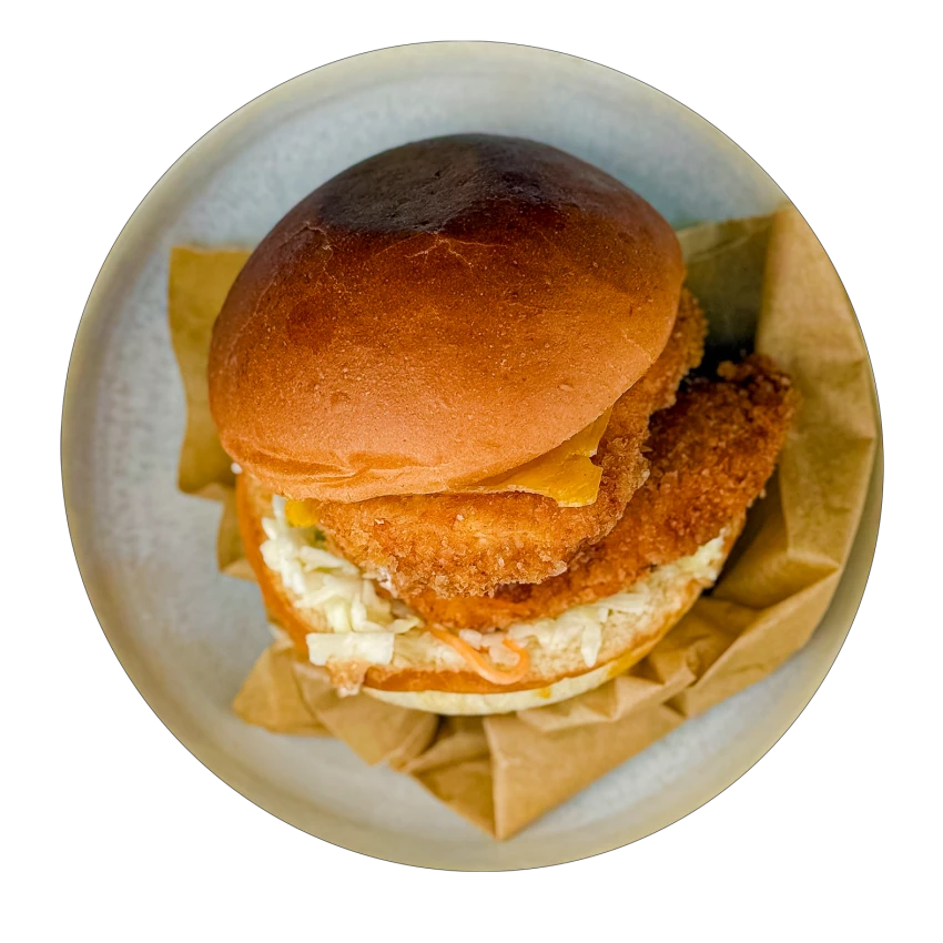 Burger se smaženým kuřetem