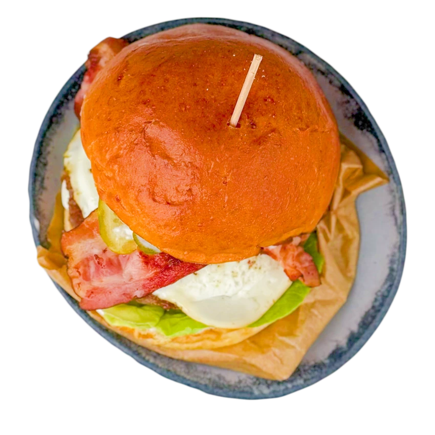 Burger with Egg and Bacon