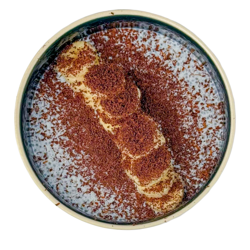 Chia Pudding with Banana and Chocolate