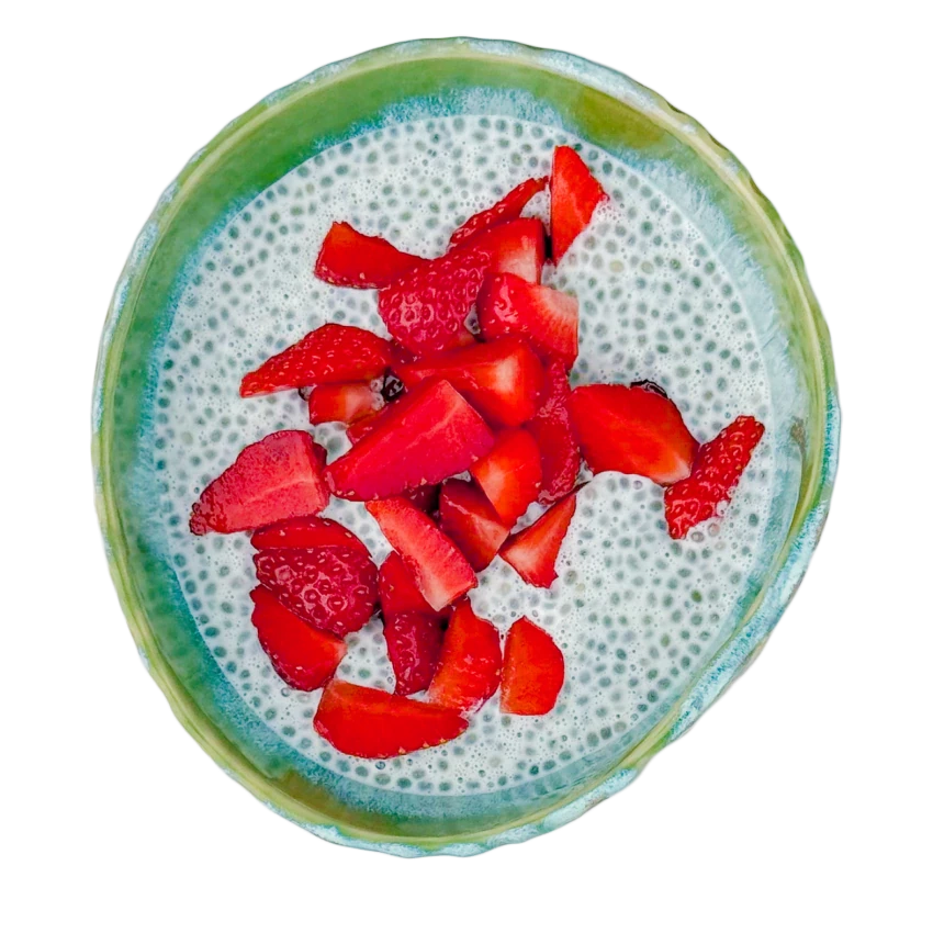 Chia Pudding with Plant-Based Milk and Mixed Berries